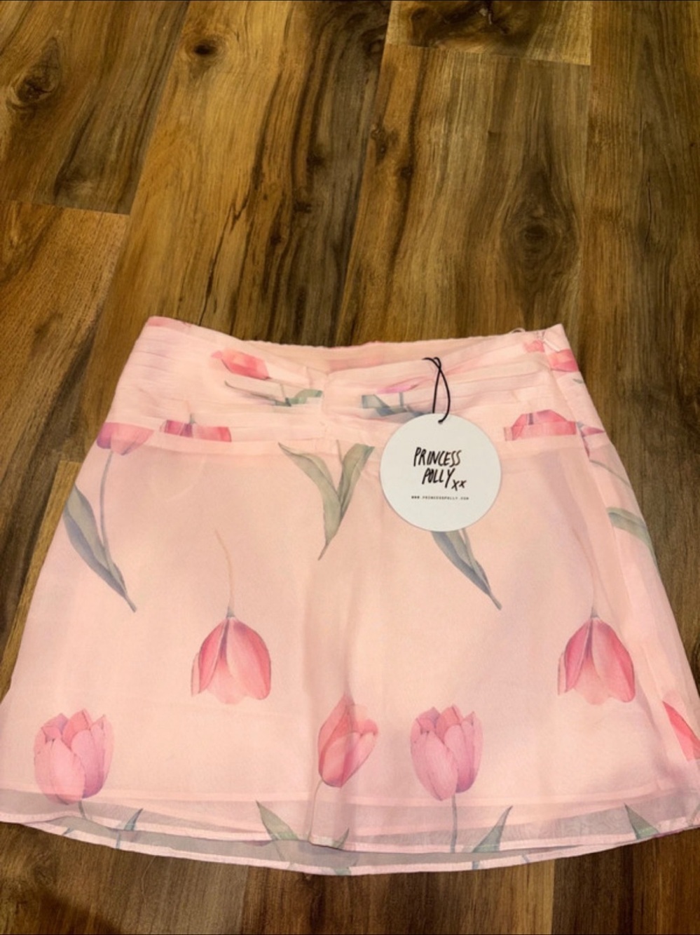 NWT Princess Polly Pink Floral Mini Skirt